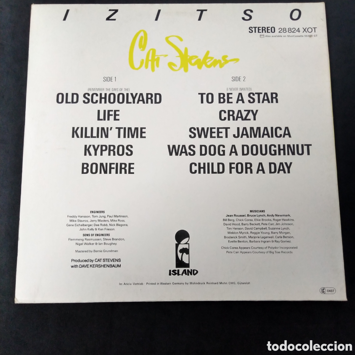 Discos de vinilo: CAT STEVENS - IZITSO - LP - 1977 - CARPETA DOBLE GATEFOLD - Foto 2
