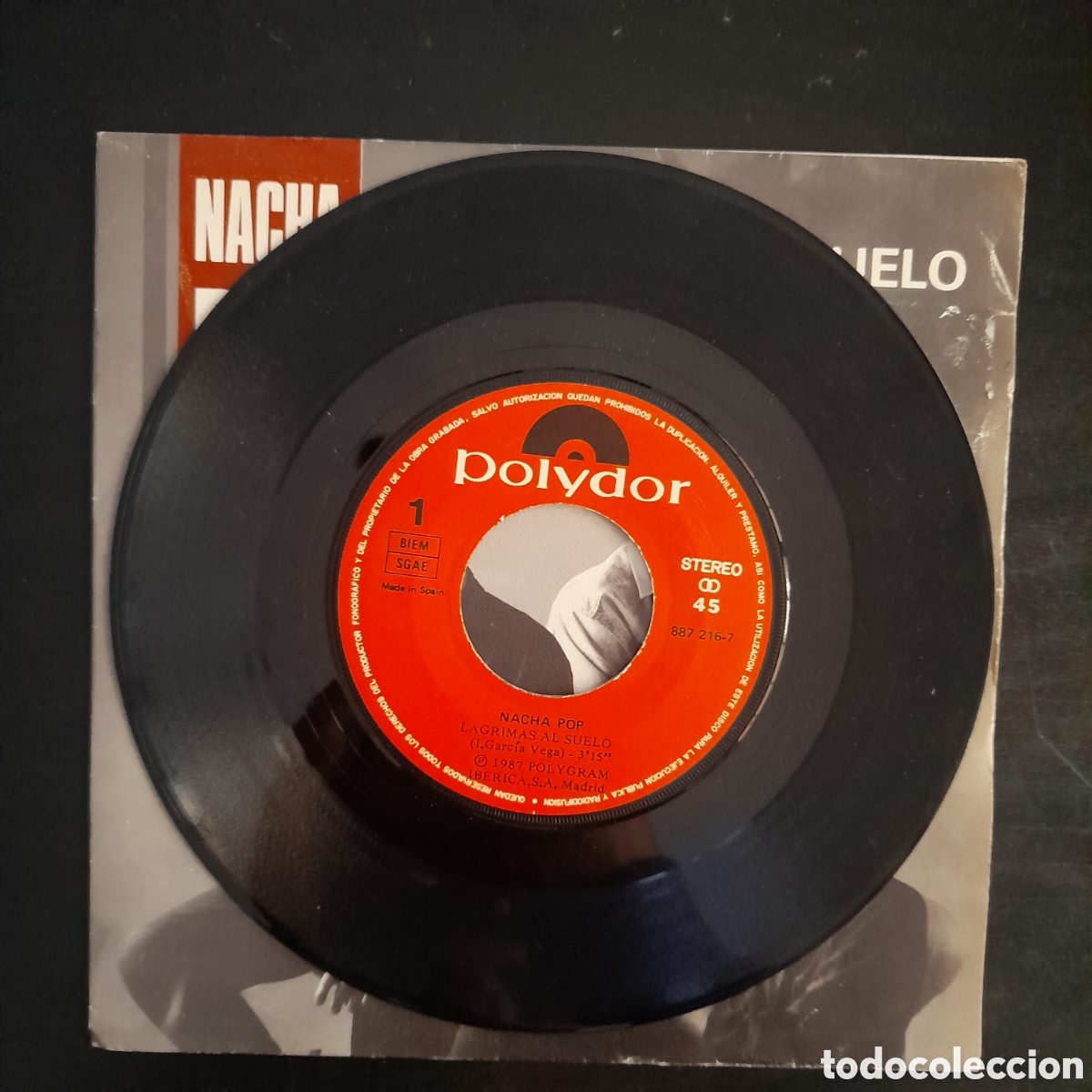 Discos de vinilo: Nacha Pop &ndash; L&aacute;grimas Al Suelo. 1987. Vinilo, 7&rdquo;, Single - Foto 3