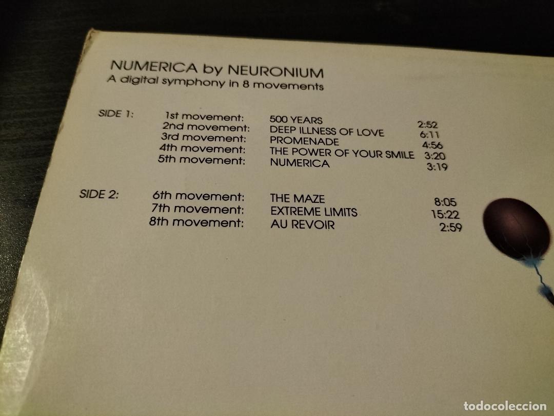 Discos de vinilo: NEURONIUM - NUMERICA LP DRO 1989 - AMBIENT SYNTH - Foto 2