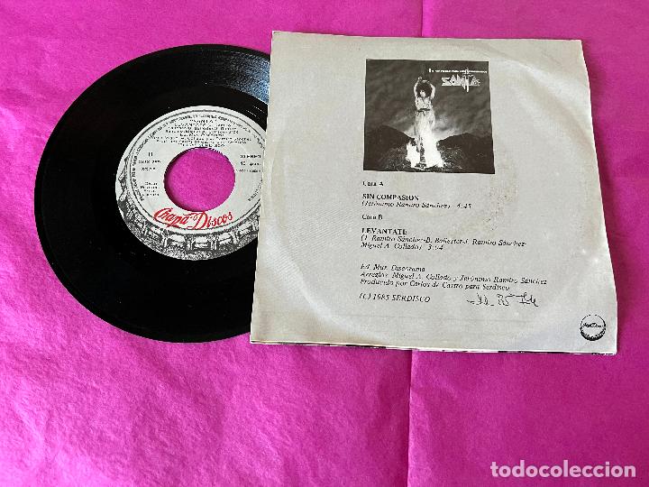 Discos de vinilo: SINGLE SANTA SIN COMPASION- DISCO PROMO 1985 - NUEVO. - Foto 3