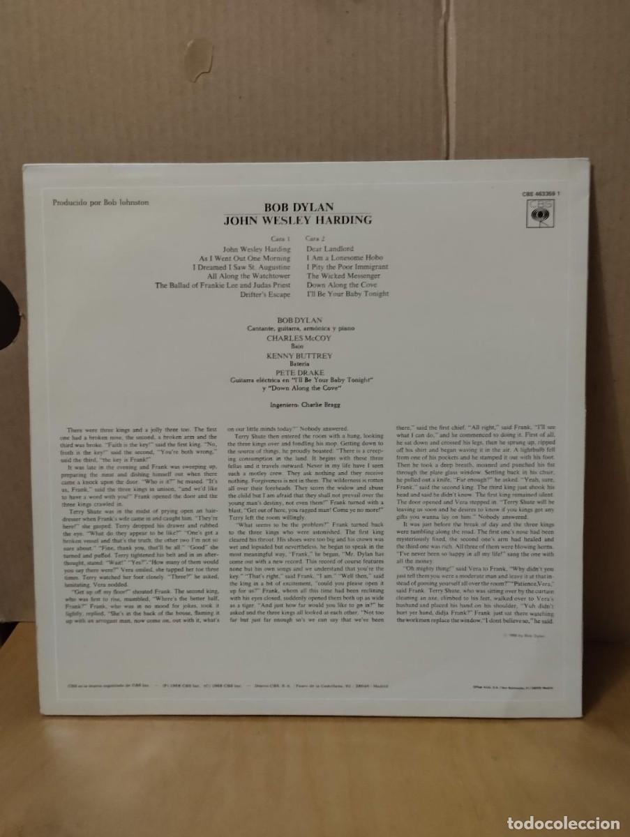 Discos de vinilo: BOB DYLAN ---- JOHN WESLEY HARDING - Foto 2