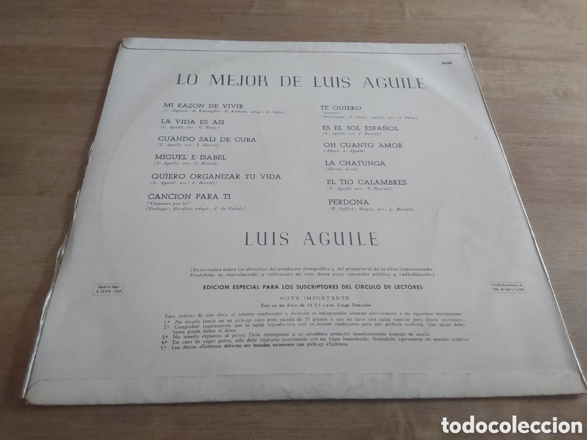 Discos de vinilo: VINILO LUIS AGUILE - Foto 1
