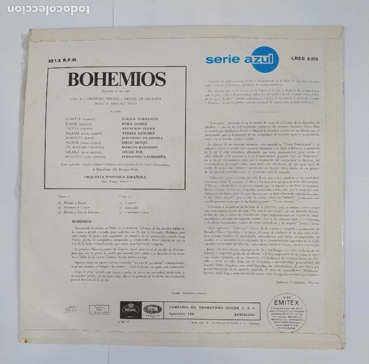Discos de vinilo: AMADEO VIVES. BOHEMIOS. LP. TDKLP3 - Foto 2