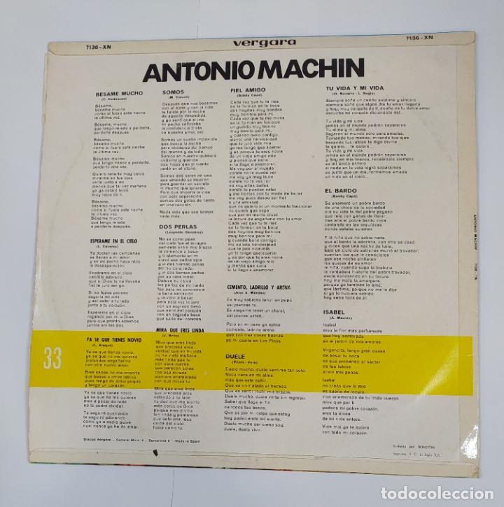 Discos de vinilo: ANTONIO MACH&Iacute;N. LP. TDKLP11 - Foto 2