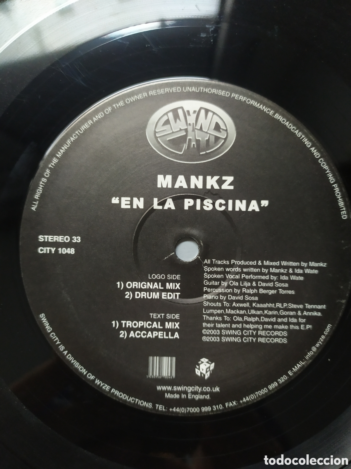 Discos de vinilo: Maxi single Mankz.&nbsp;En La Piscina - Foto 3