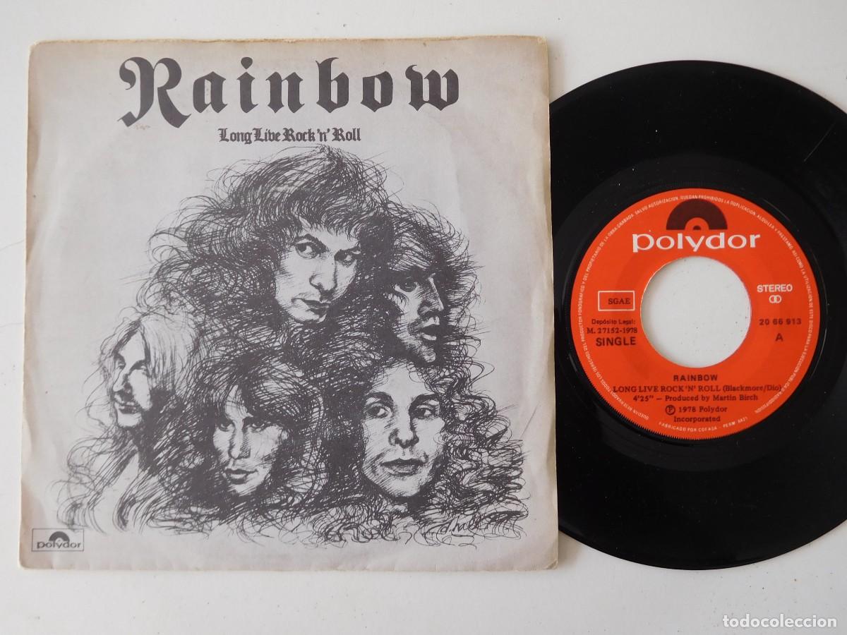 Discos de vinilo: Rainbow 7 Single. Long live rock and roll. Edici&oacute;n espa&ntilde;ola - Foto 1