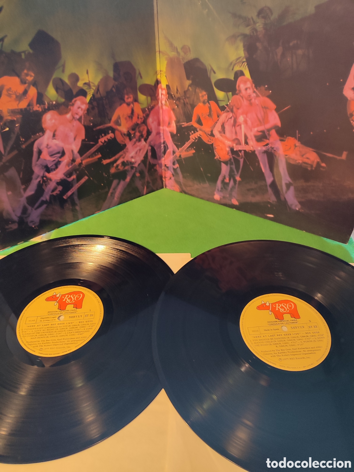 Discos de vinilo: Bee Gees - Here at last live - Foto 3