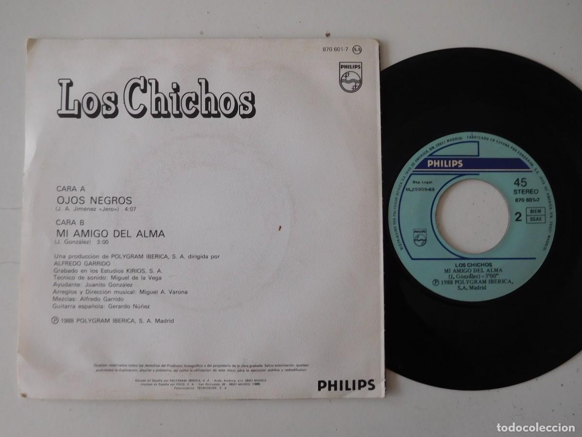 Discos de vinilo: Los Chichos 7 Single. Ojos negros - Foto 2