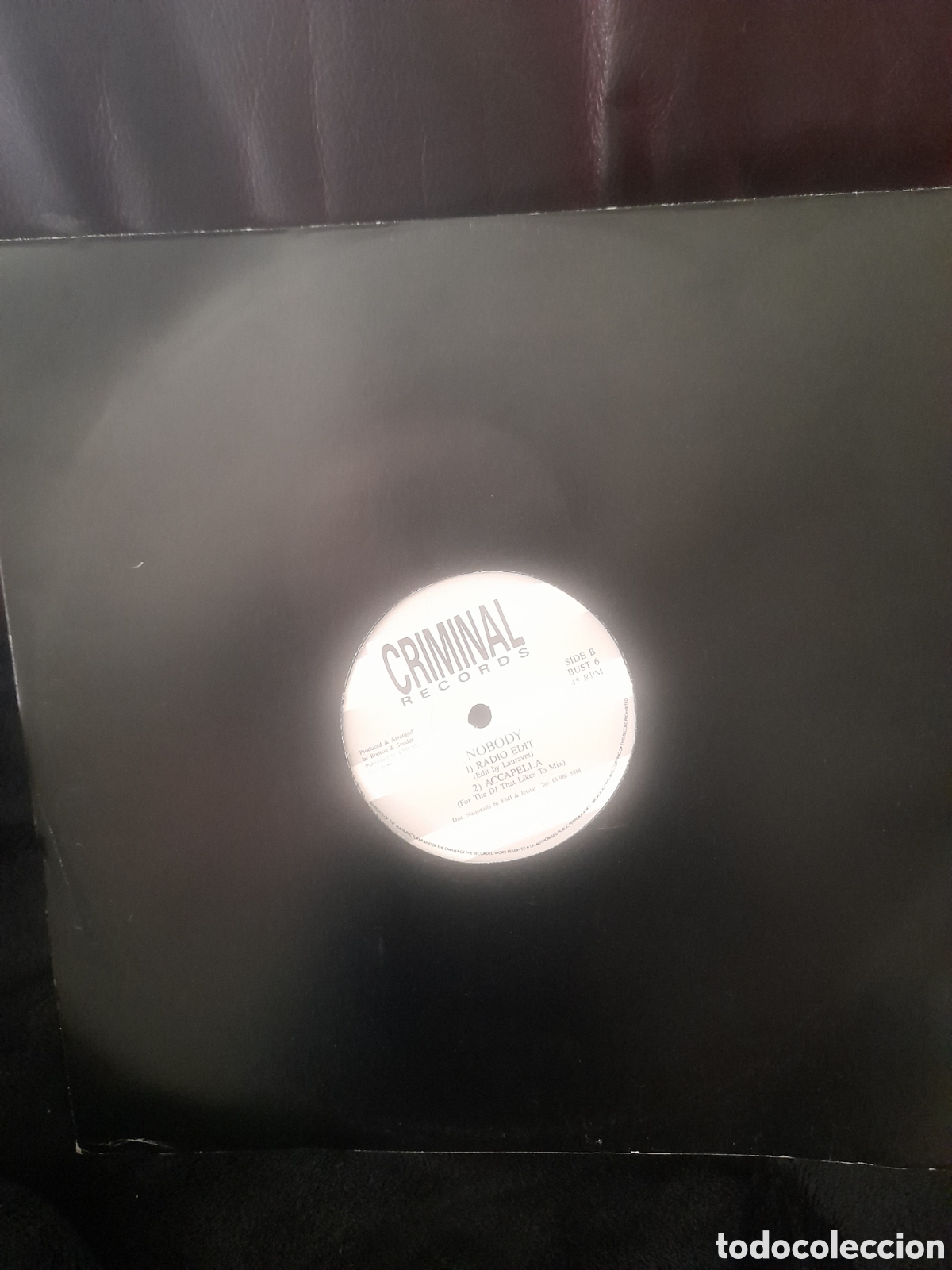 Discos de vinilo: Vinilo, Criminal R&eacute;cord, Nobody, como nuevo - Foto 3