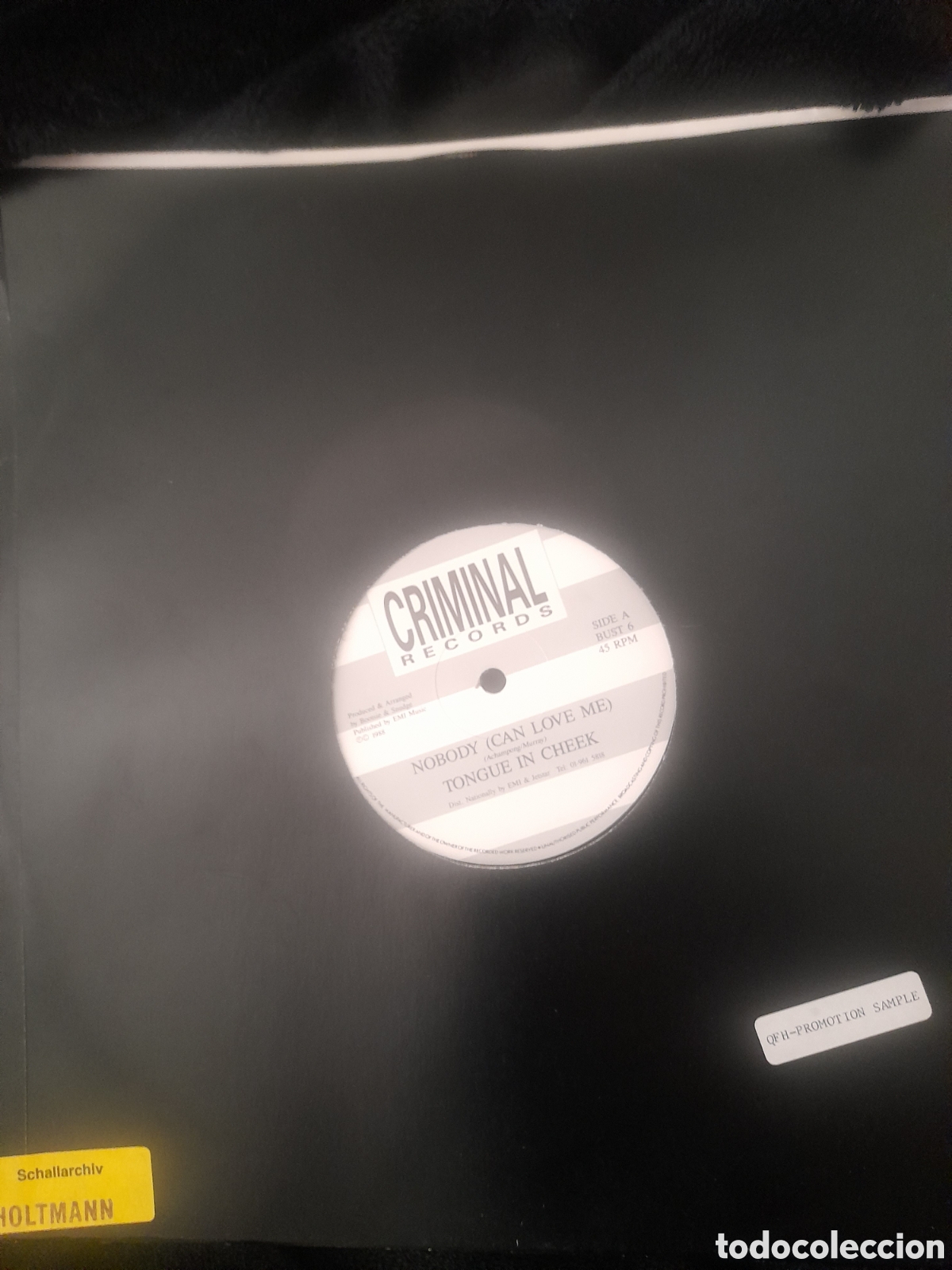 Discos de vinilo: Vinilo, Criminal R&eacute;cord, Nobody, como nuevo - Foto 1