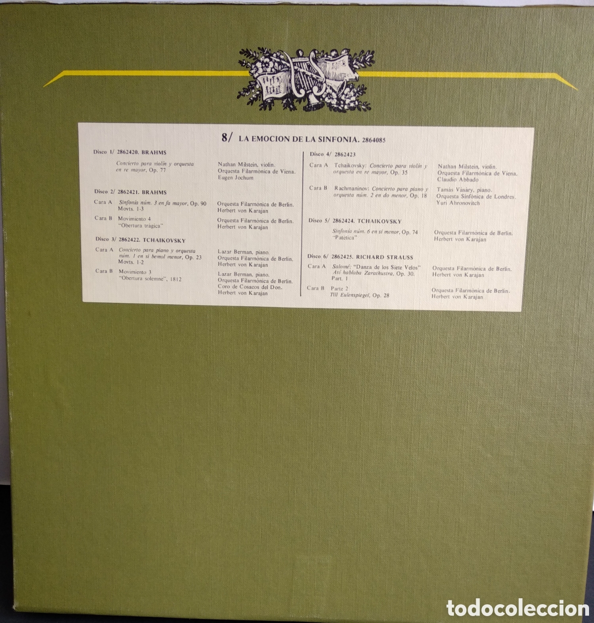 Discos de vinilo: DE BRAHMS A TCHAIKOVSKY, SPAIN, DEUTSCHE GRAMMOPHON, BOX - Foto 3