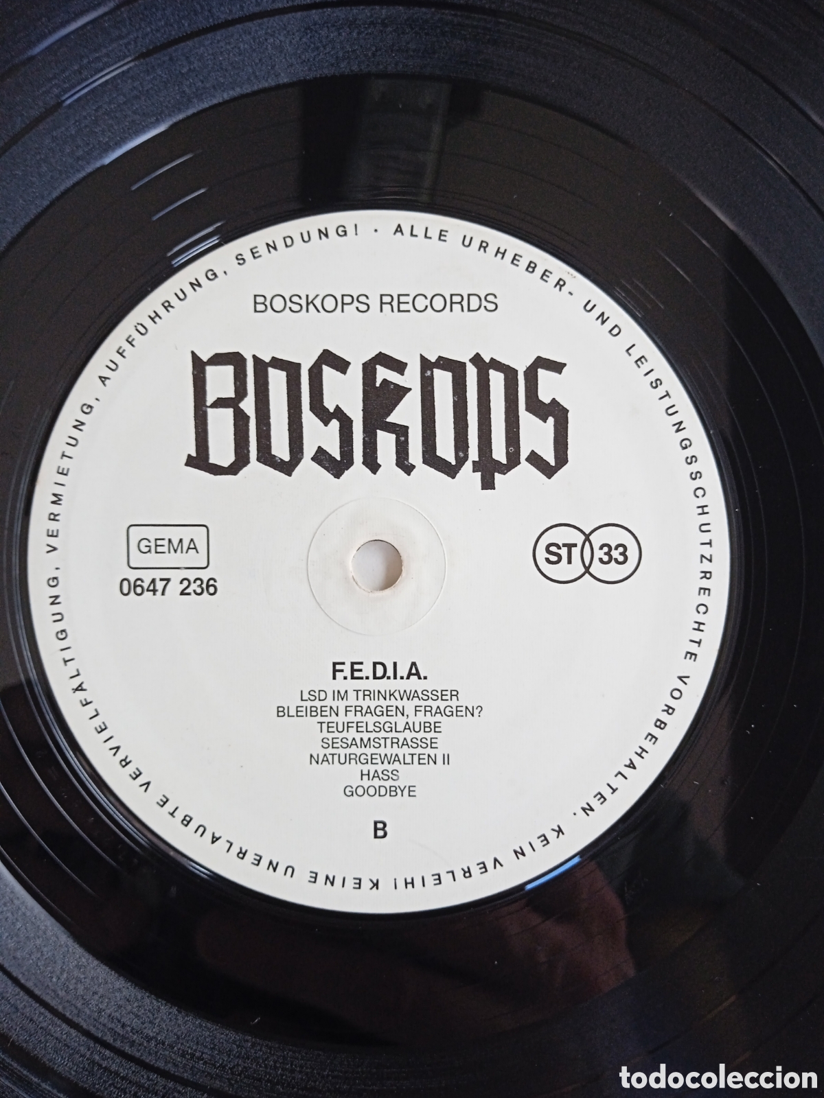 Discos de vinilo: Boskops &ndash; F.E.D.I.A., 1988, Germany. - Foto 5