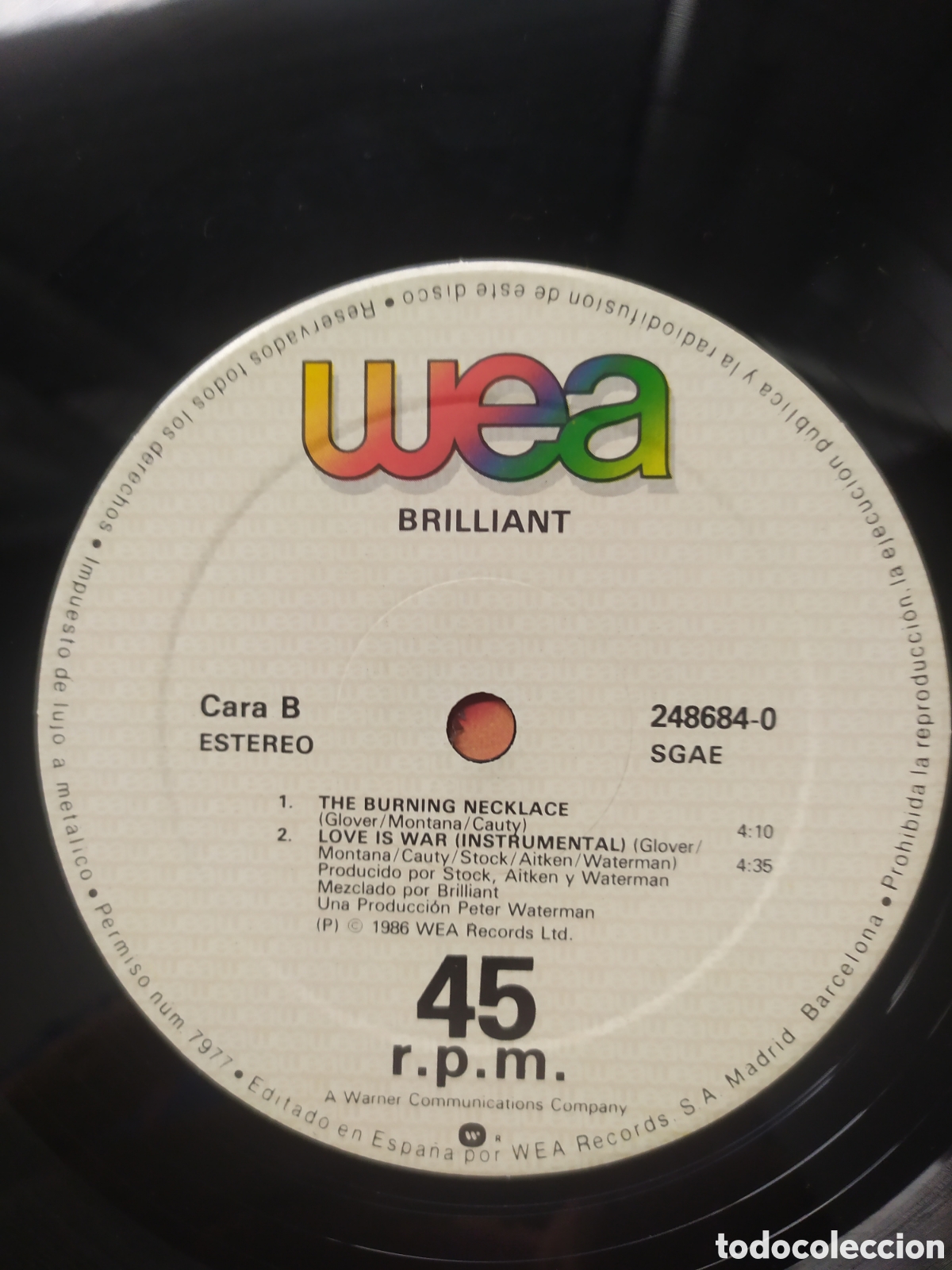 Discos de vinilo: Maxi single Brilliant. Somebody - Foto 4
