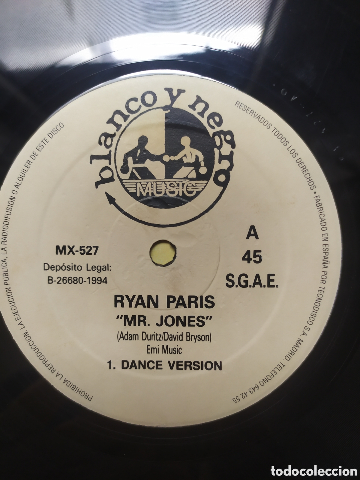 Discos de vinilo: Maxi single Ryan Paris. Mr. Jones - Foto 3