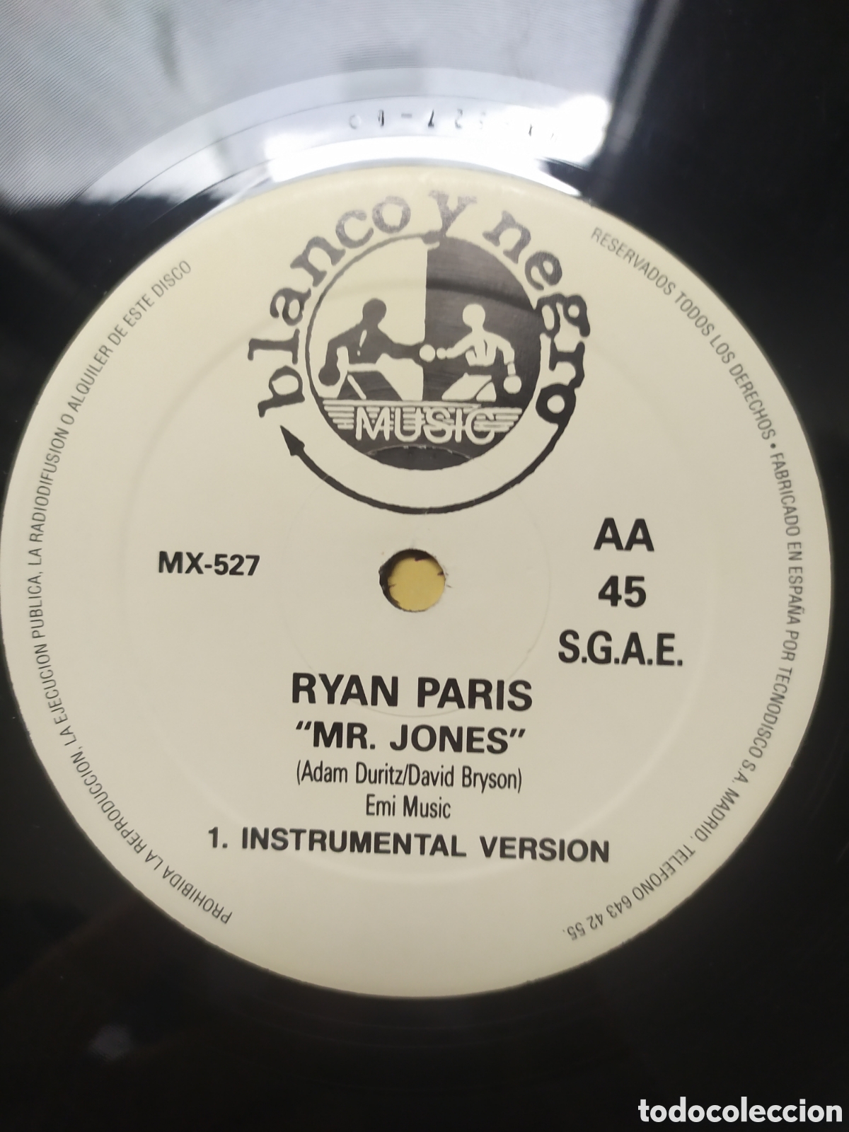 Discos de vinilo: Maxi single Ryan Paris. Mr. Jones - Foto 4