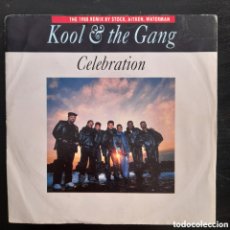 Discos de vinilo: KOOL & THE GANG – CELEBRATION (THE 1988 REMIX). UK, 1988. VINILO, 7”, 45 RPM, SINGLE