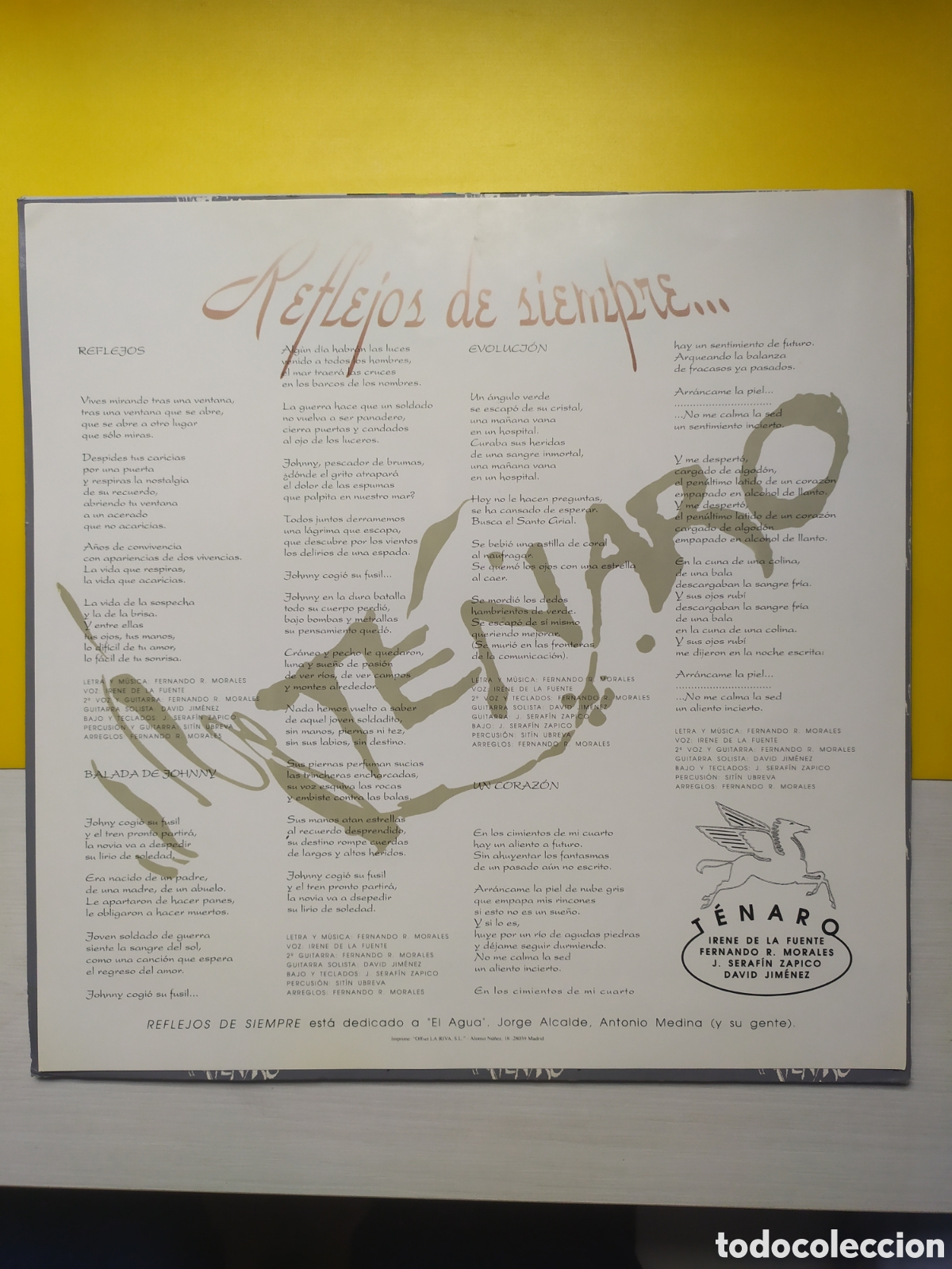 Discos de vinilo: Maxi single T&eacute;naro.&nbsp;Reflejos De Siempre... - Foto 3