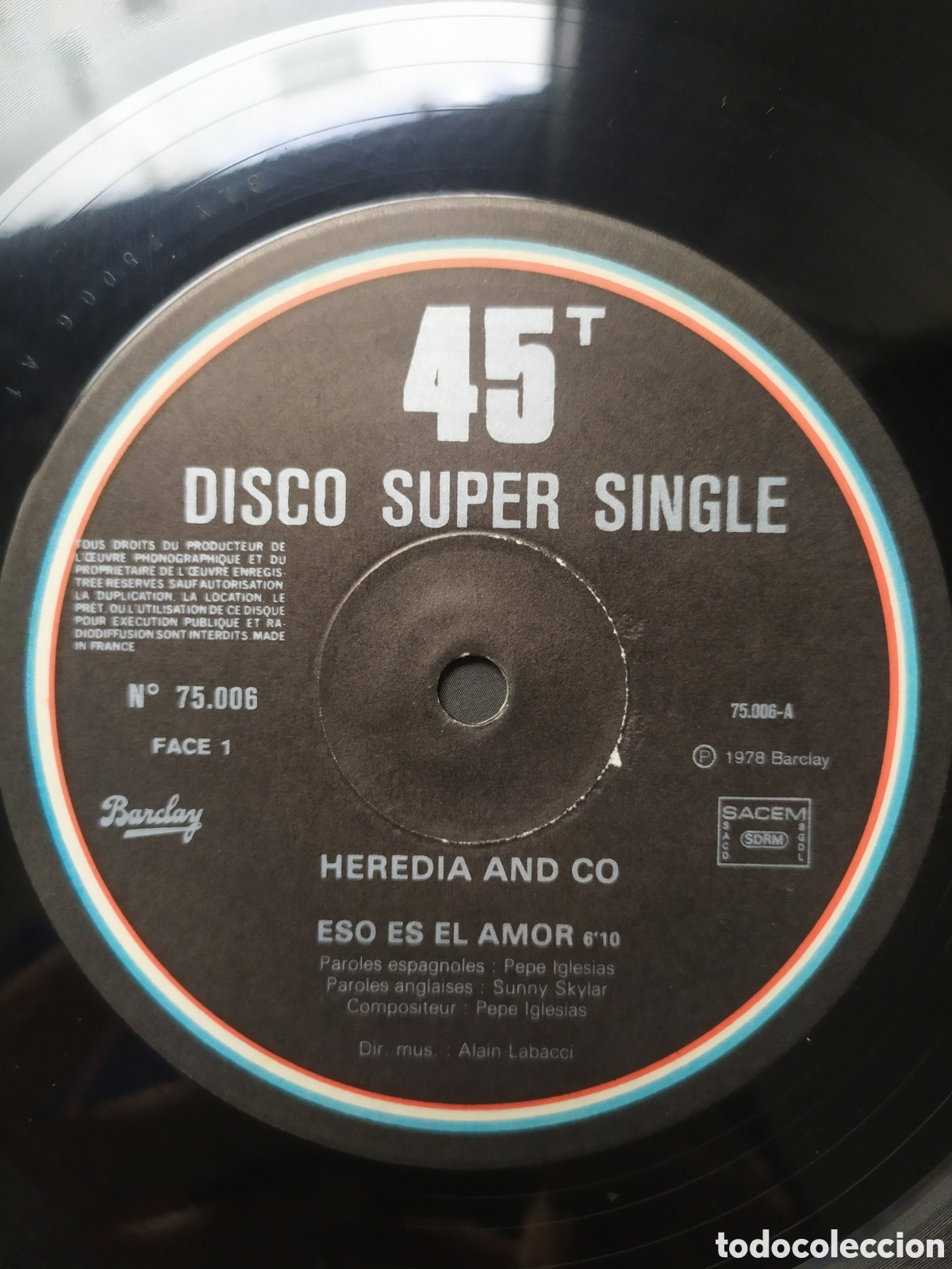Discos de vinilo: Maxi single Heredia & Co.&nbsp;Eso Es El Amor - Foto 3