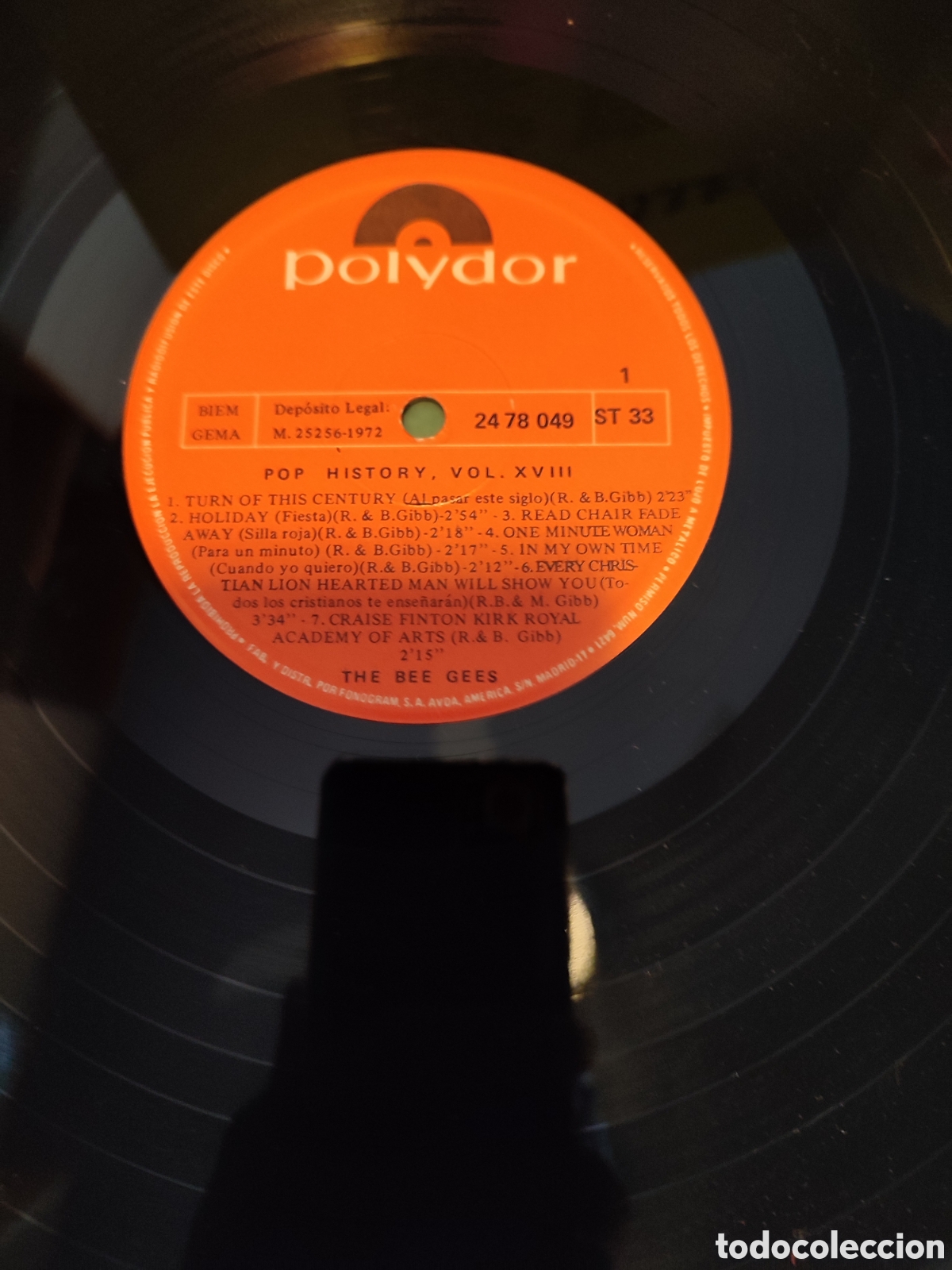 Discos de vinilo: Bee Gees - Pop History Vol 18 - Foto 3