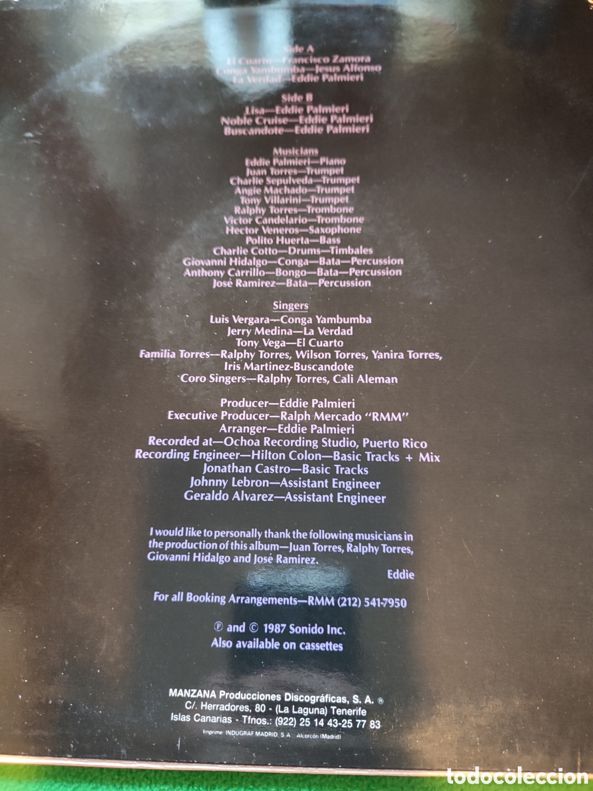 Discos de vinilo: Eddie Palmieri - La verdad - Foto 2
