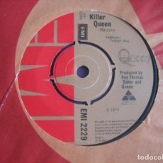 Discos de vinilo: QUEEN – KILLER QUEEN / FLICK OF THE WRIST - SG EMI 1974 - EDICION ORIGINAL INGLESA ,