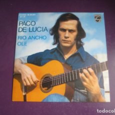 Discos de vinilo: PACO DE LUCÍA ‎– RIO ANCHO - SG PHILIPS 1976 PROMO - MUY POCO USO, GUITARRA FLAMENCA