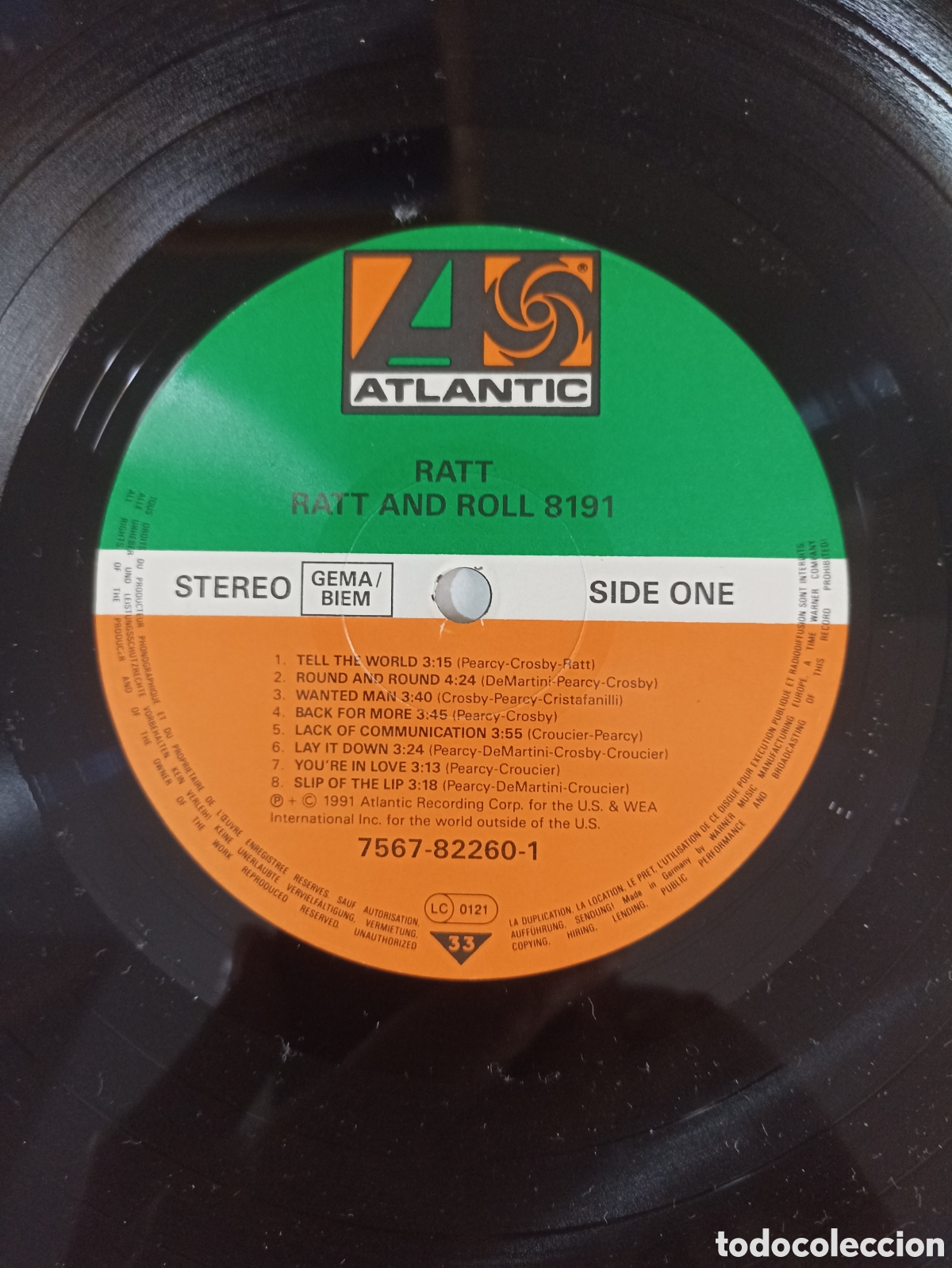 Discos de vinilo: Disco vinilo Ratt-Ratt and Roll 8191 - Foto 3