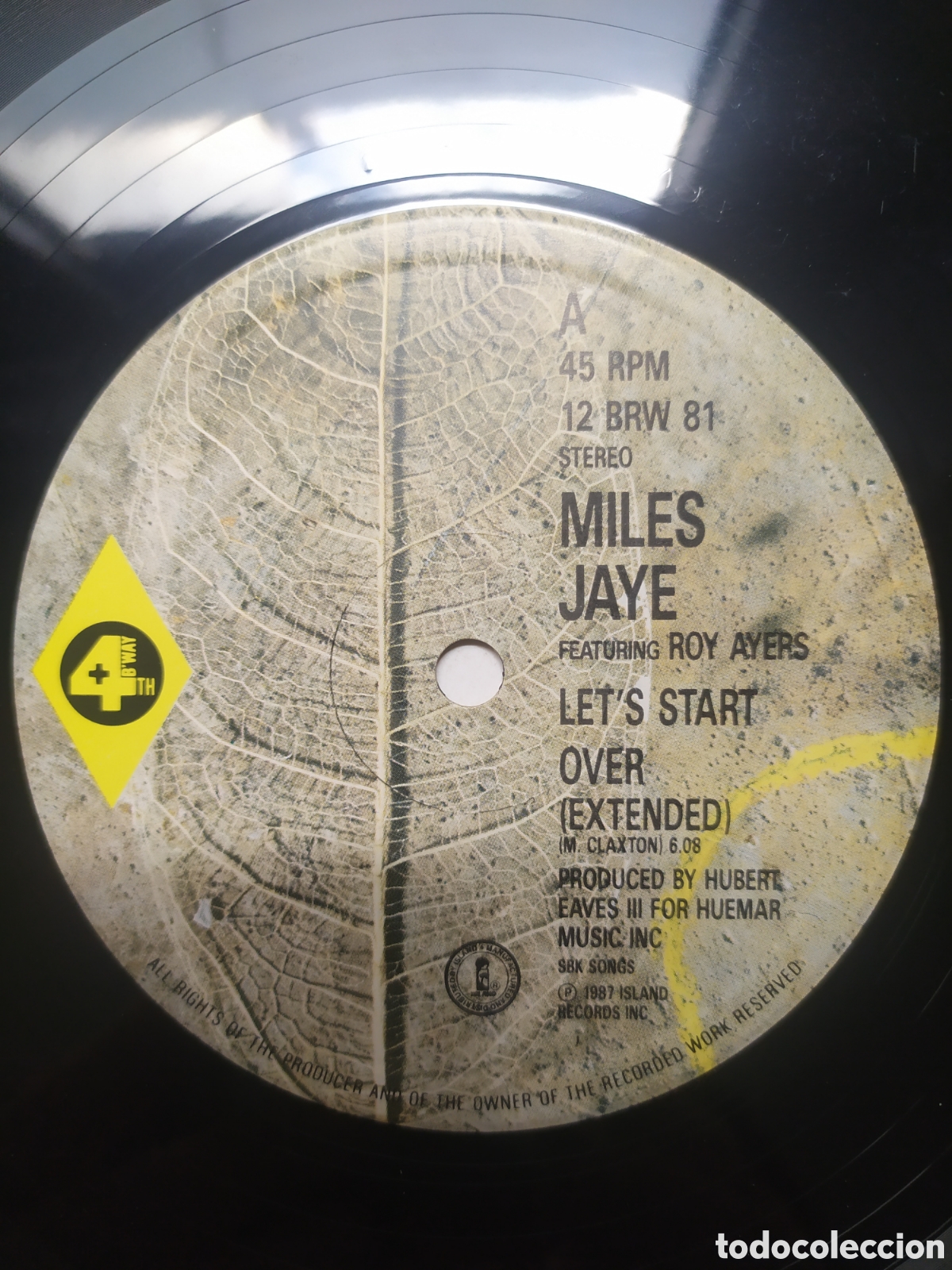 Discos de vinilo: Maxi single Miles Jaye.&nbsp;Lets Start Over - Foto 3