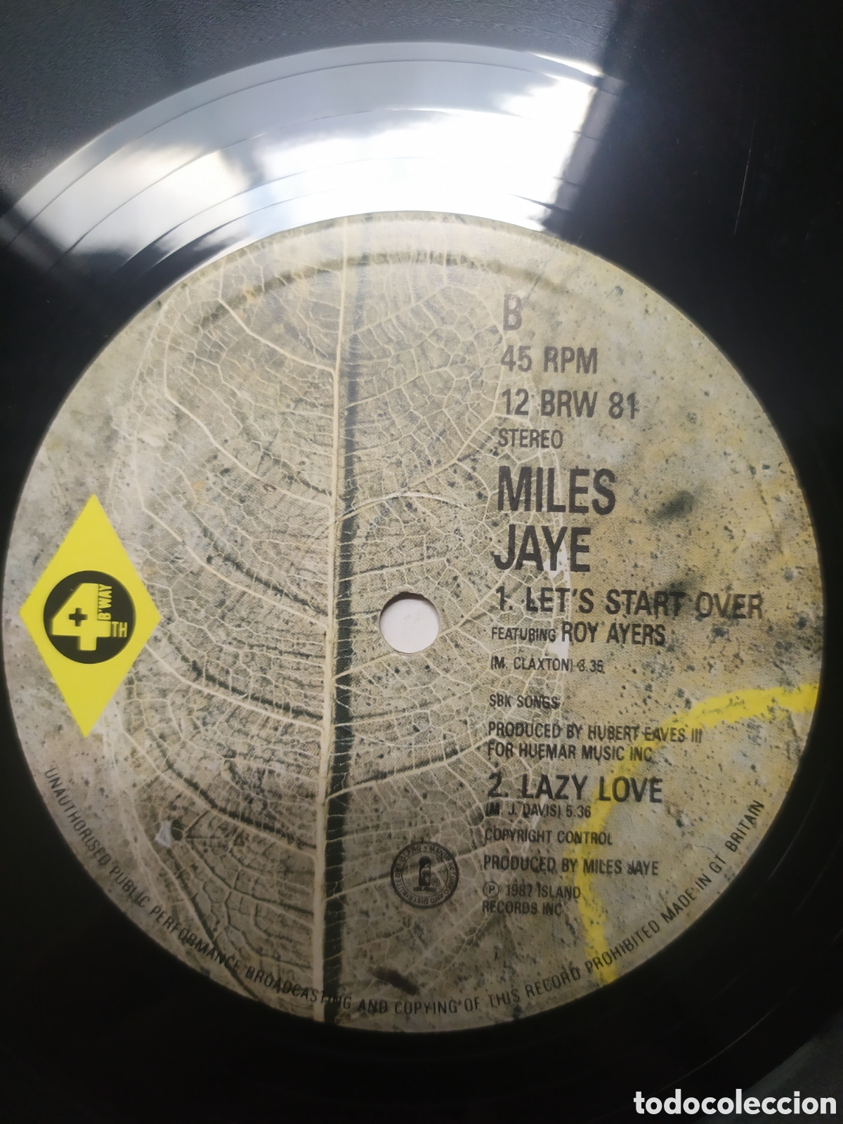 Discos de vinilo: Maxi single Miles Jaye.&nbsp;Lets Start Over - Foto 4