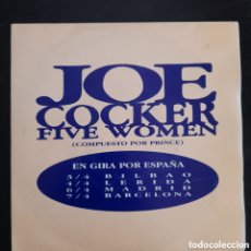 Discos de vinilo: JOE COCKER – FIVE WOMEN. VINILO, 7”, SINGLE, PROMO. TEMA DE PRINCE