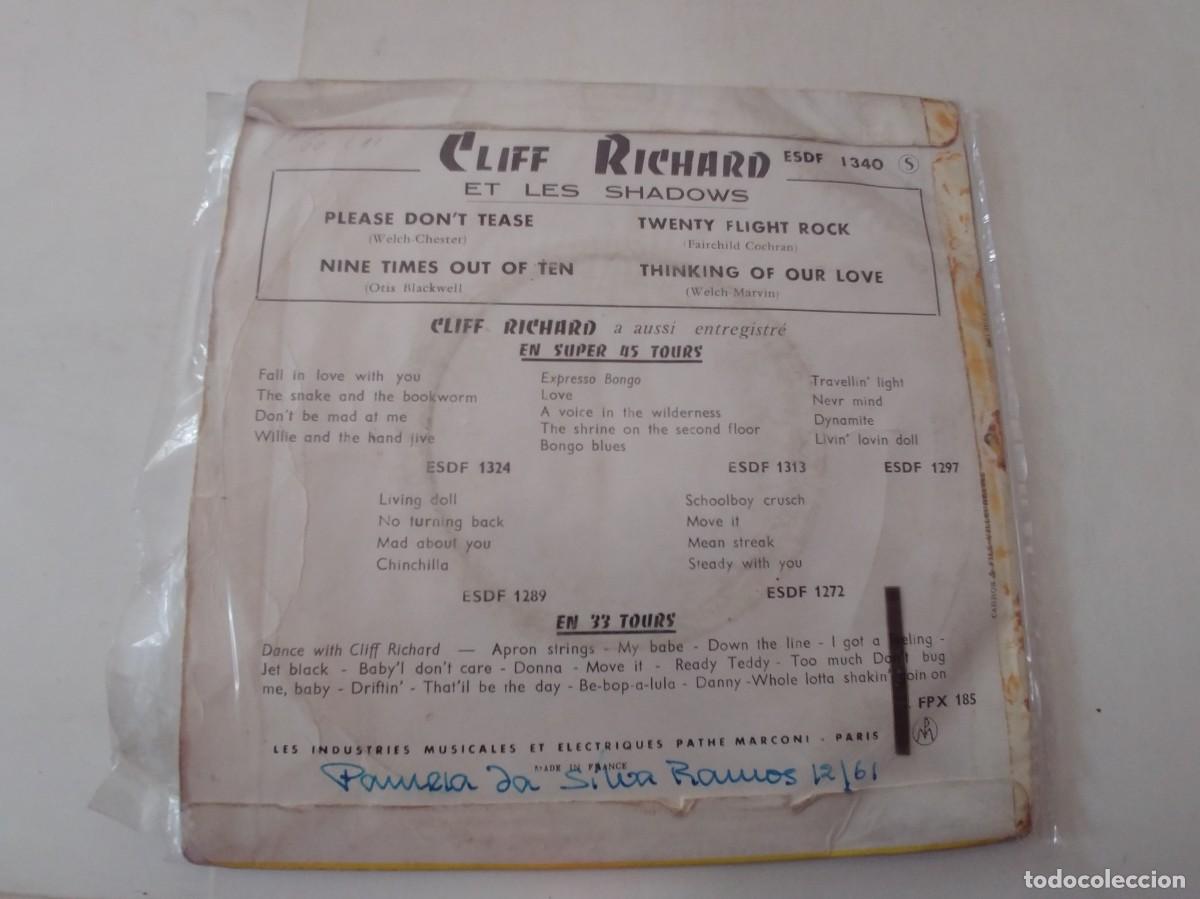 Discos de vinilo: CLIFF RICHARD-EP PLEASE DON&acute;T TEASE +3 - Foto 2