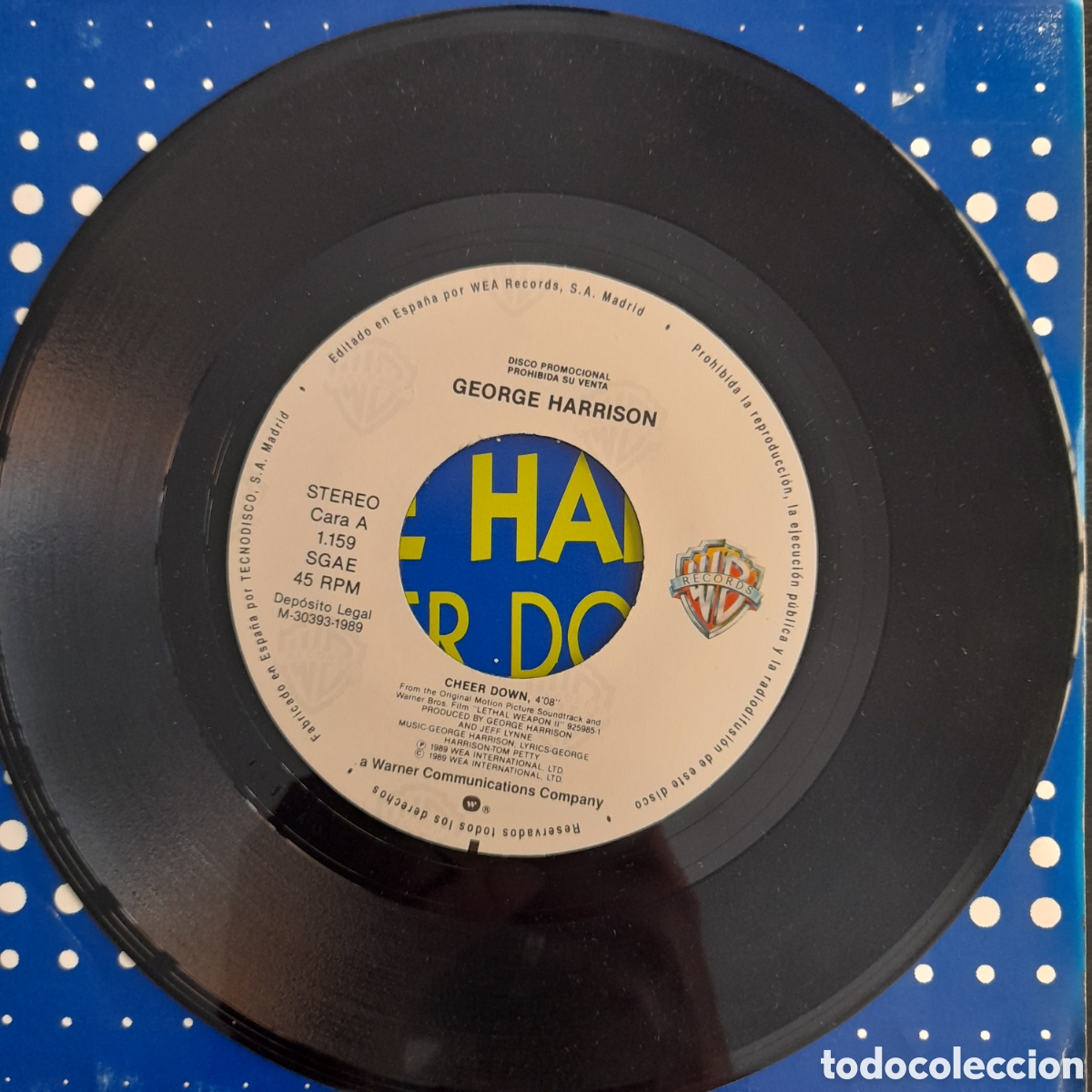 Discos de vinilo: George Harrison &ndash; Cheer Down. 1989. Vinilo, 7&rdquo;, Single, Promo - Foto 4