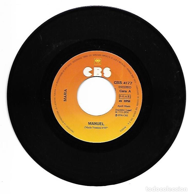 Discos de vinilo: MARIA - MANUEL / TE IRAS, AMOR - CBS 1976 - Foto 2