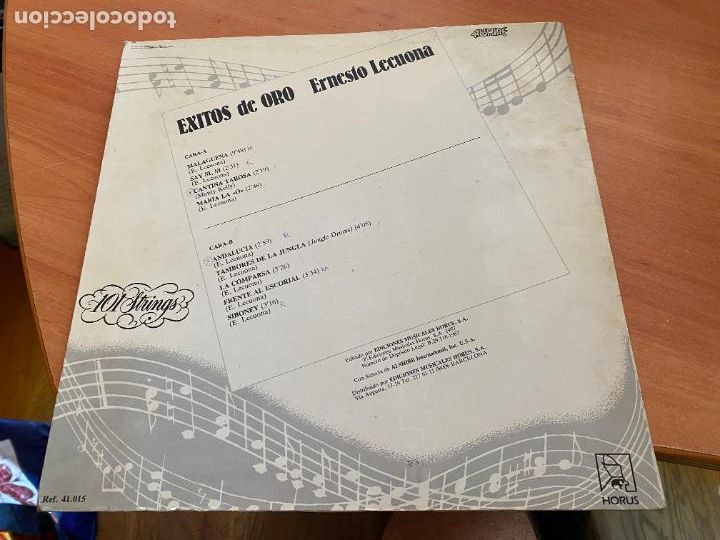 Discos de vinilo: ERNESTO LECUONA (EXITOS DE ORO) LP ESPA&Ntilde;A 1987 (B-37) - Foto 3