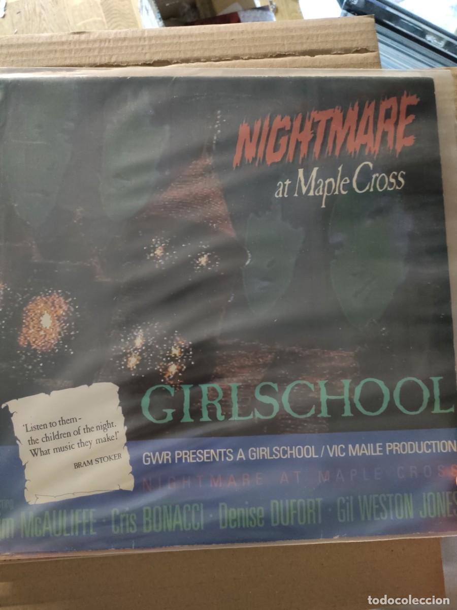 Discos de vinilo: GIRLSCHOOL - NIGHTMARE AT MAPLE CROSS - Foto 1
