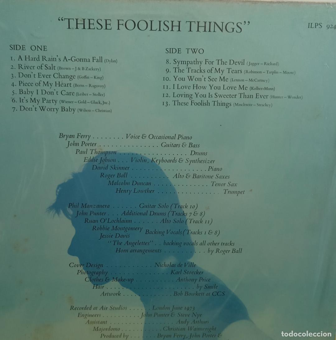 Discos de vinilo: BRYAN FERRY -THESE FOOLISH THINGS - Foto 2