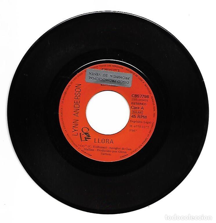 Discos de vinilo: LYNN ANDERSON - CRY / SIMPLE WORDS - CBS 1972 - Foto 2