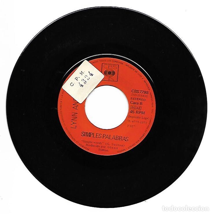 Discos de vinilo: LYNN ANDERSON - CRY / SIMPLE WORDS - CBS 1972 - Foto 3