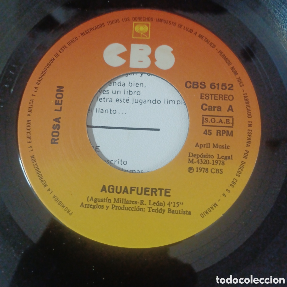 Discos de vinilo: ROSA LEON - AGUAFUERTE / LET IT BE 1978 CBS - Foto 3