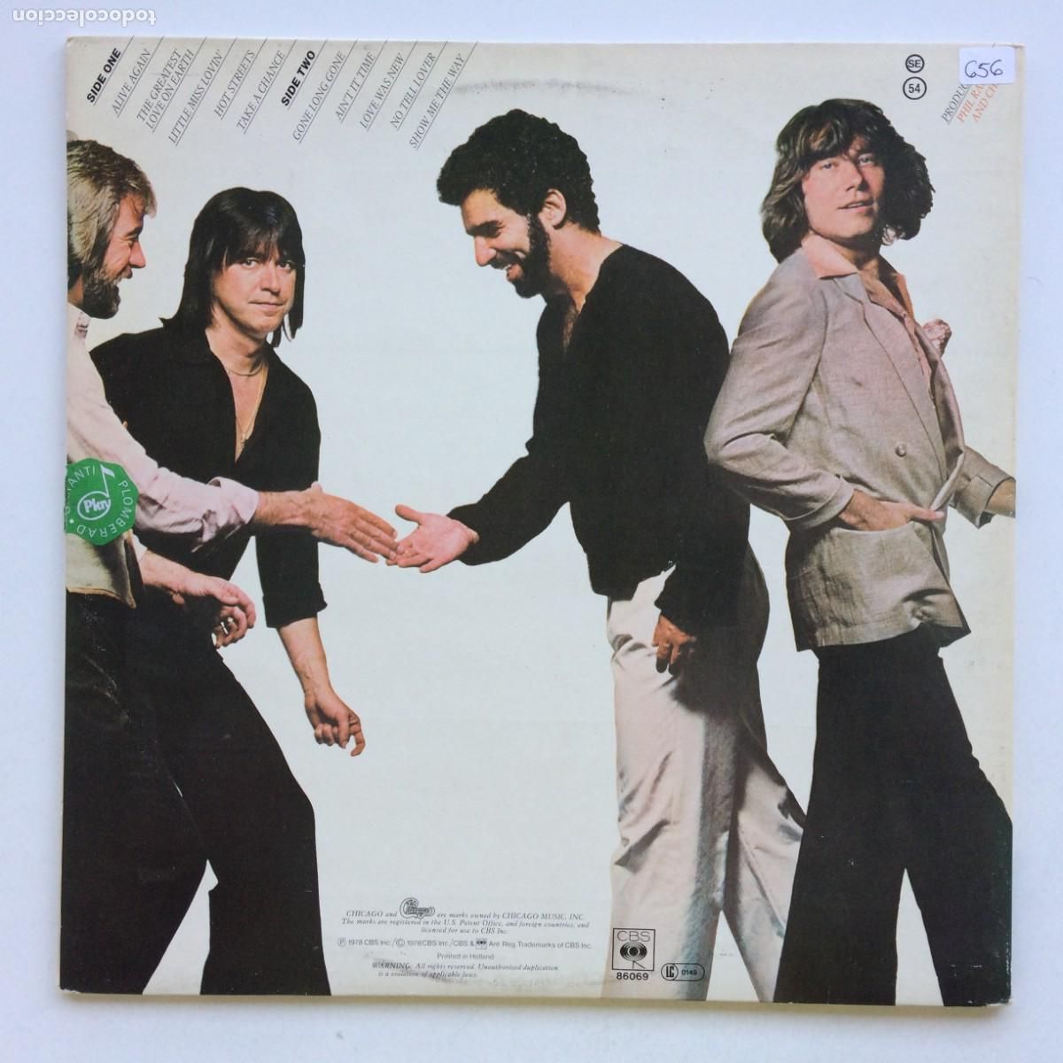 Discos de vinilo: Chicago &lrm;&ndash; Hot Streets , Holanda 1978 CBS - Foto 2