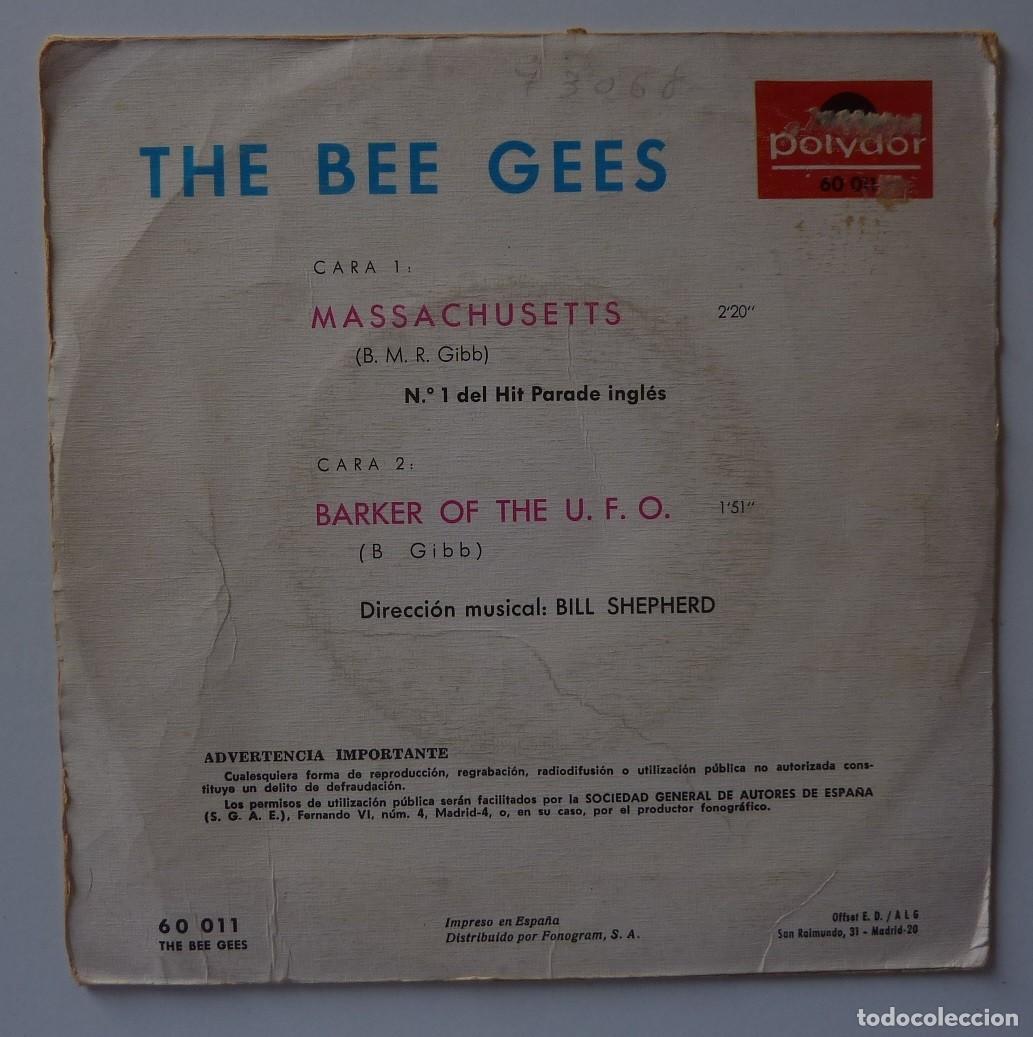 Discos de vinilo: THE BEE GEES // MASSACHUSETTS // 1967 // SINGLE - Foto 2