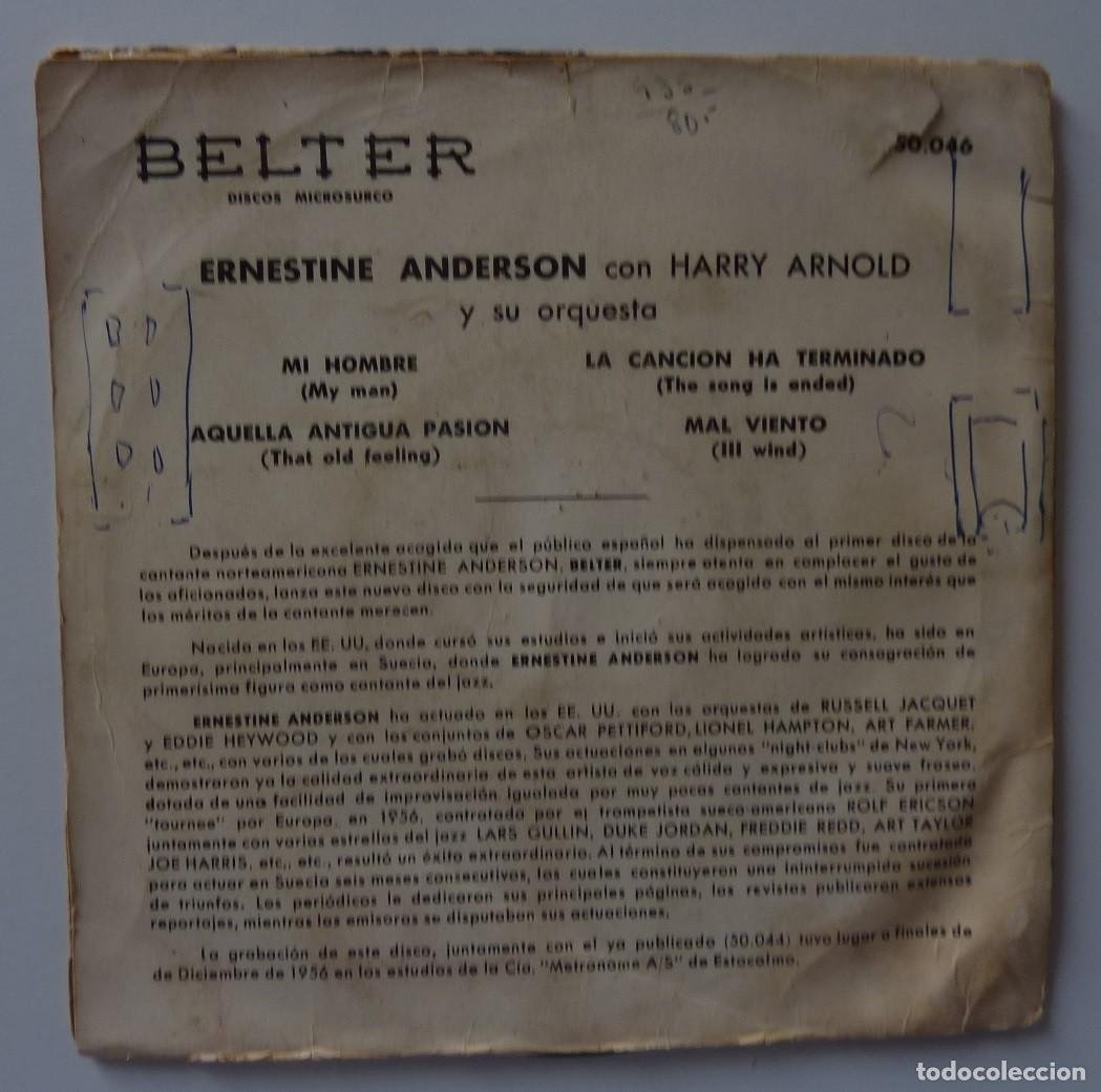 Discos de vinilo: ERNESTINE ANDERSON // MI HOMBRE+3 // EP - Foto 2