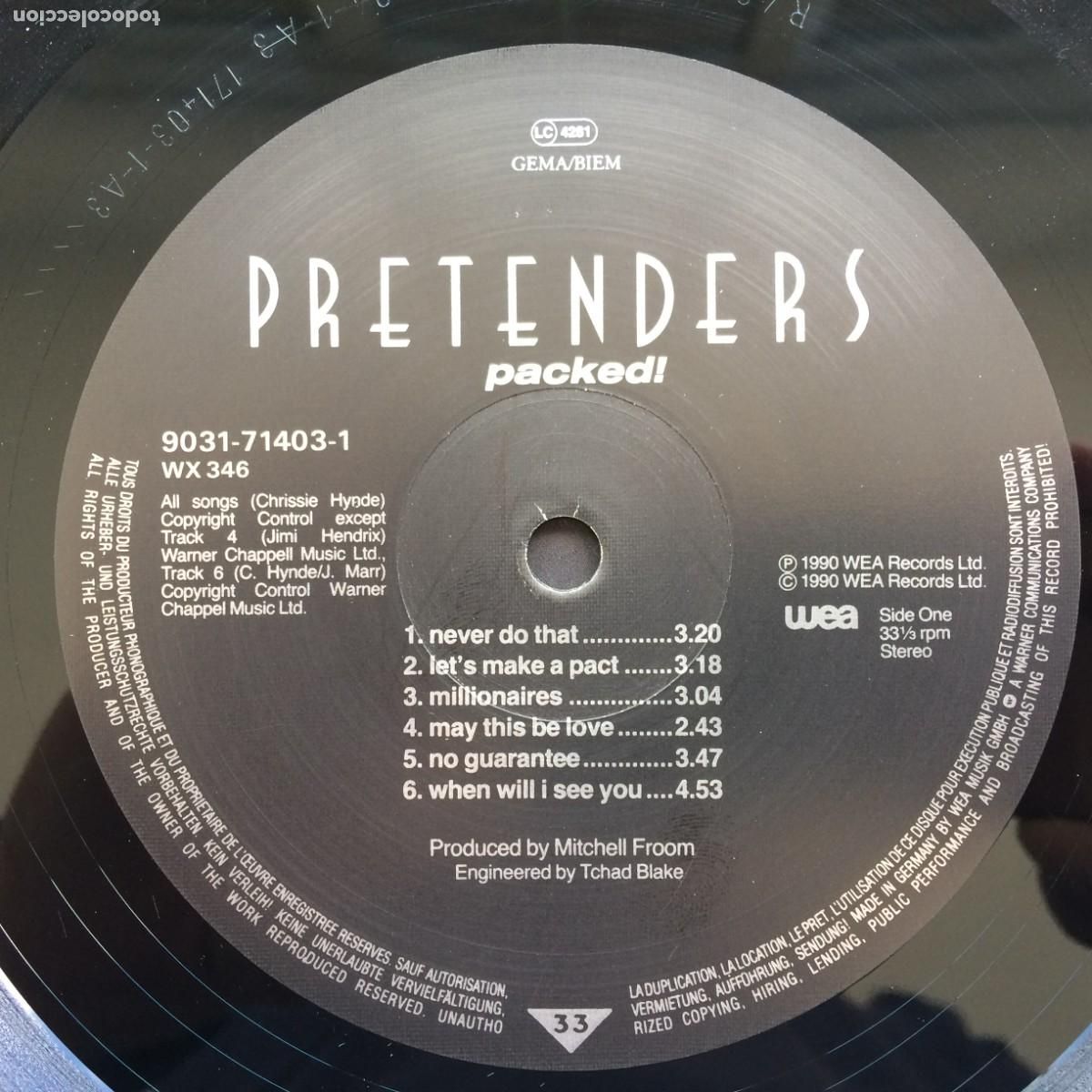 Discos de vinilo: Pretenders &ndash; Packed! , Germany 1990 WEA - Foto 5