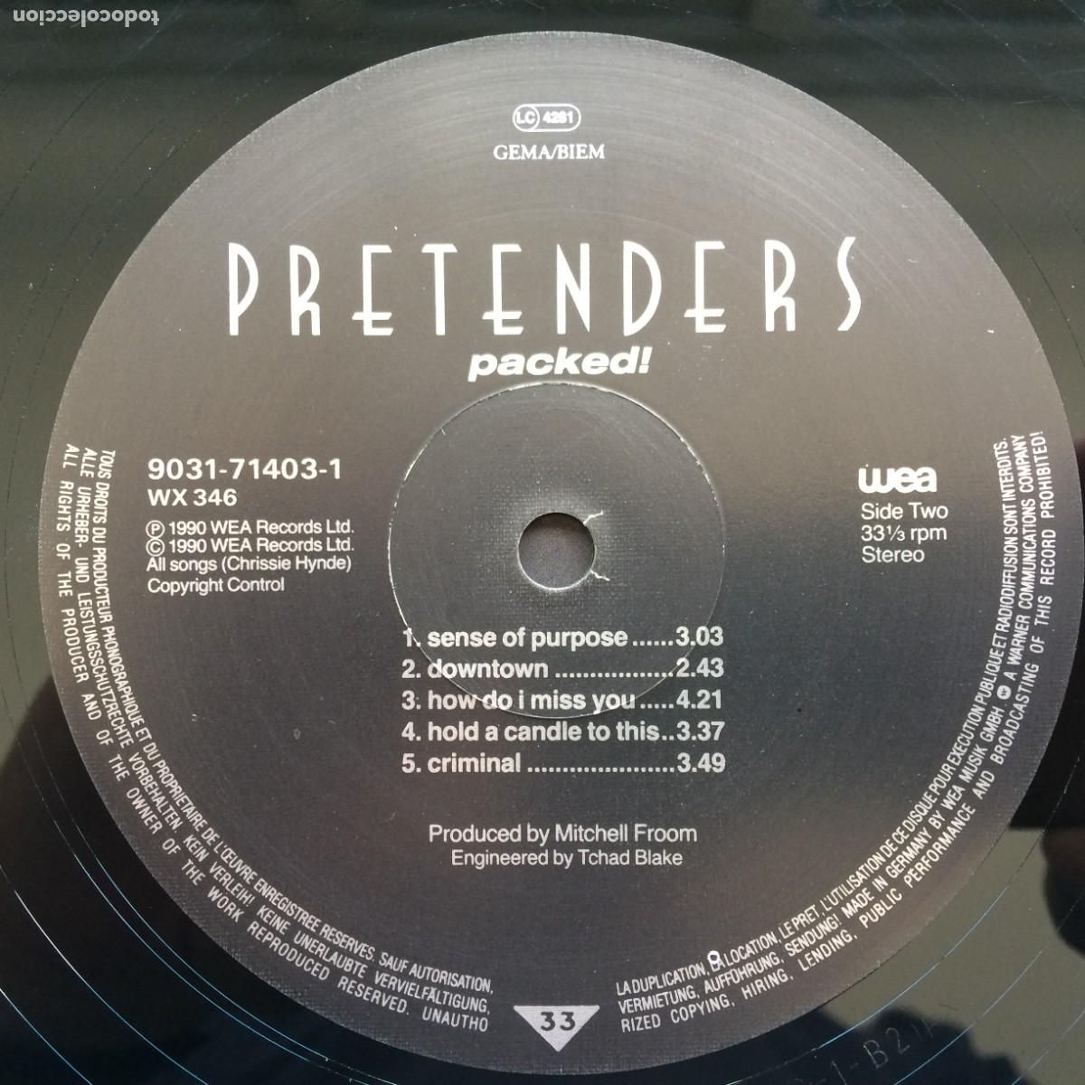 Discos de vinilo: Pretenders &ndash; Packed! , Germany 1990 WEA - Foto 6