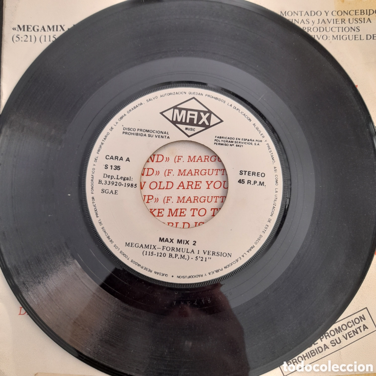 Discos de vinilo: Varios &ndash; Max Mix 2. 1985. Vinilo, 7&rdquo;, Single Sided, Promo, Compilation - Foto 3