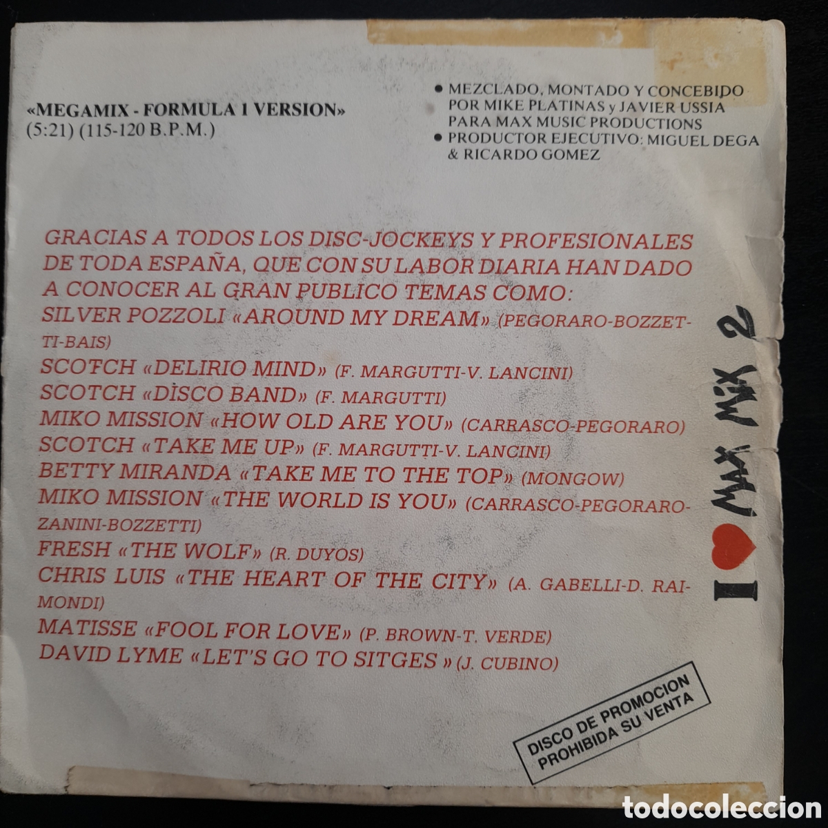Discos de vinilo: Varios &ndash; Max Mix 2. 1985. Vinilo, 7&rdquo;, Single Sided, Promo, Compilation - Foto 1