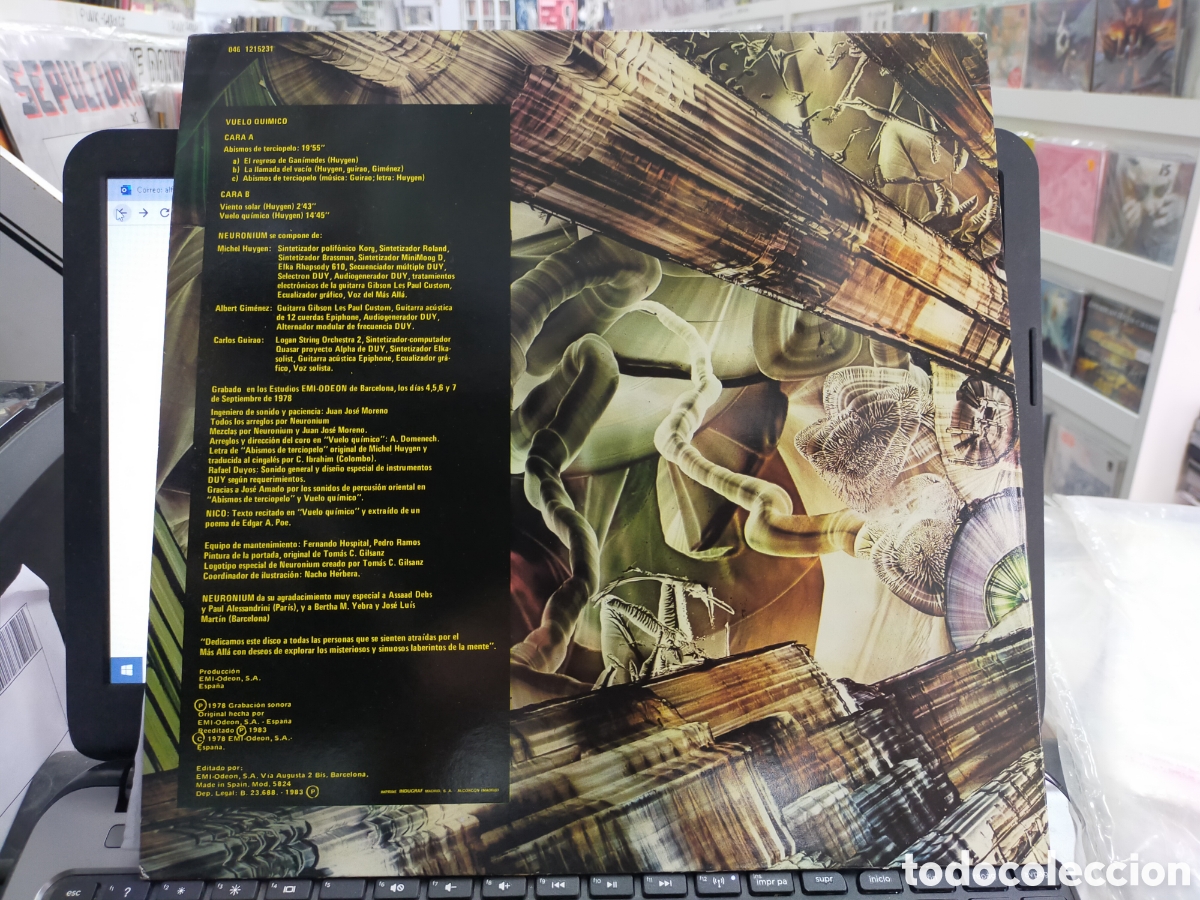 Discos de vinilo: Neuronium LP vuelo qu&iacute;mico Espa&ntilde;a 1983 - Foto 2
