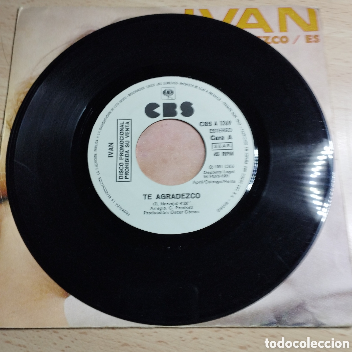 Discos de vinilo: Single 7&rdquo; PROMO. Iv&aacute;n 1981 Te agradezco + Es. - Foto 4
