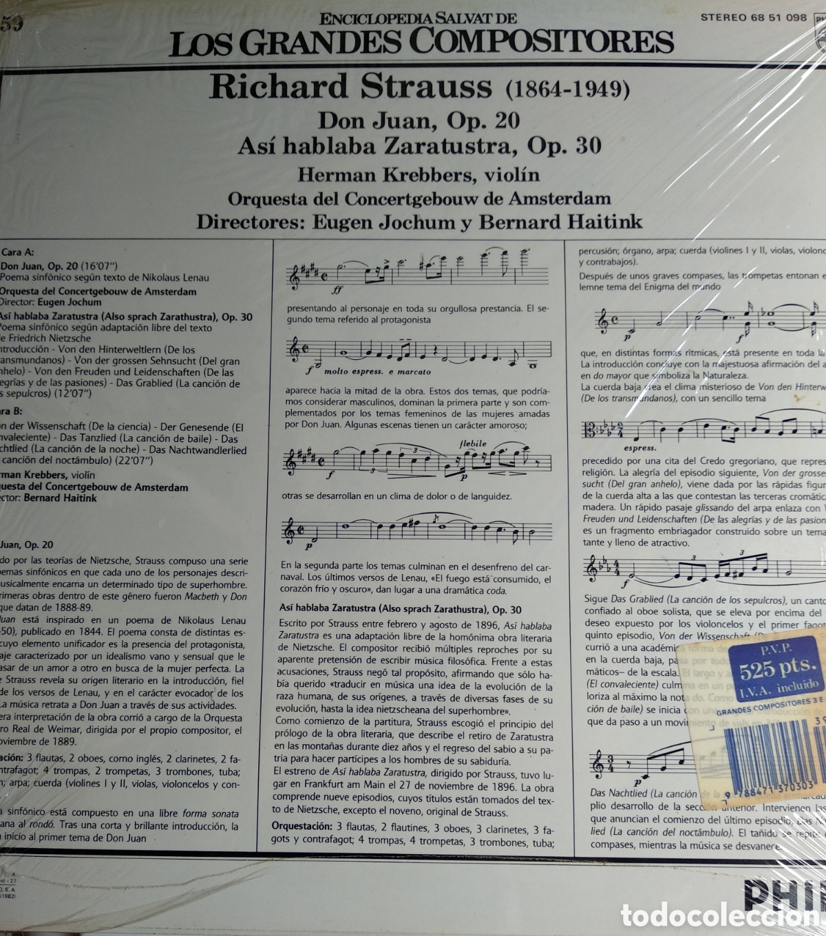 Discos de vinilo: RICHARD STRAUSS, SPAIN PHILIPS, CT.1 - Foto 2