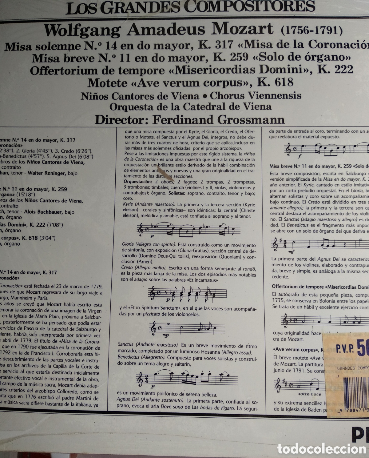 Discos de vinilo: W.A. MOZART, SPAIN, PHILIPS, CT.1 - Foto 2